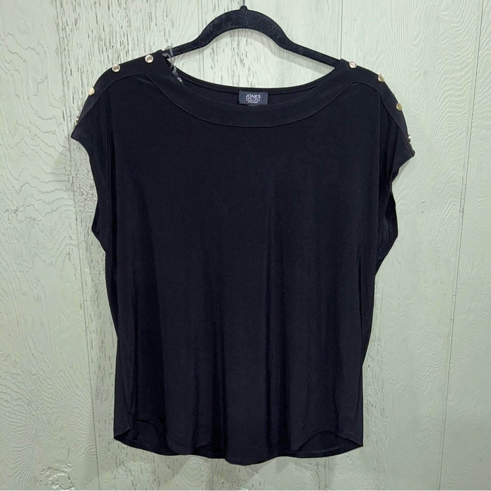 NWT JONES NEW YORK black short sleeve medium